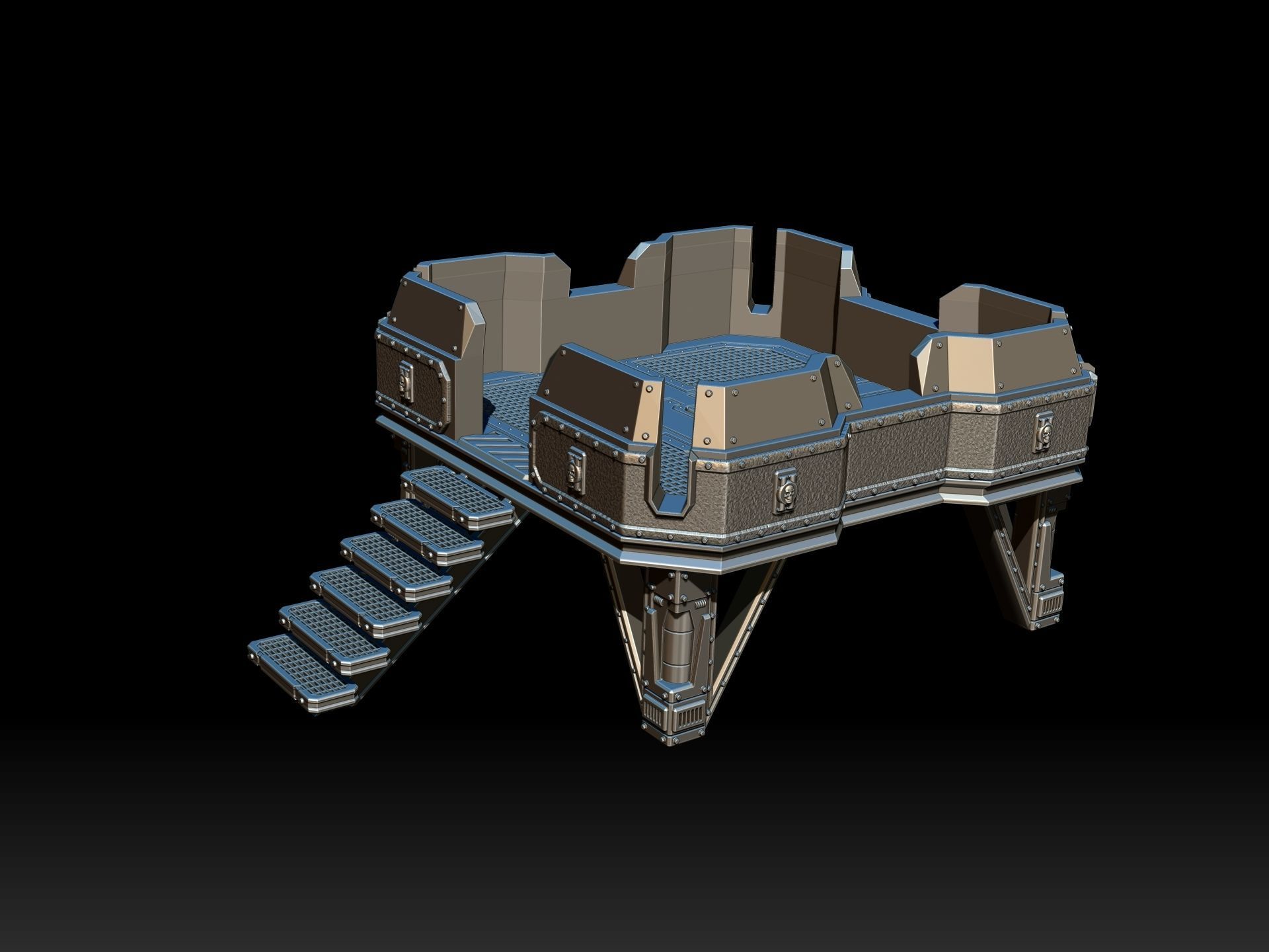 PLATFORM 1 - 3D PRINTABLE MODEL 3D 3D print model_3