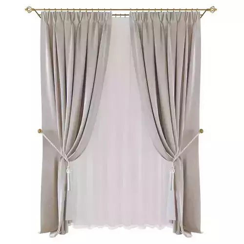 Curtains552 curtains Low-poly 3D model