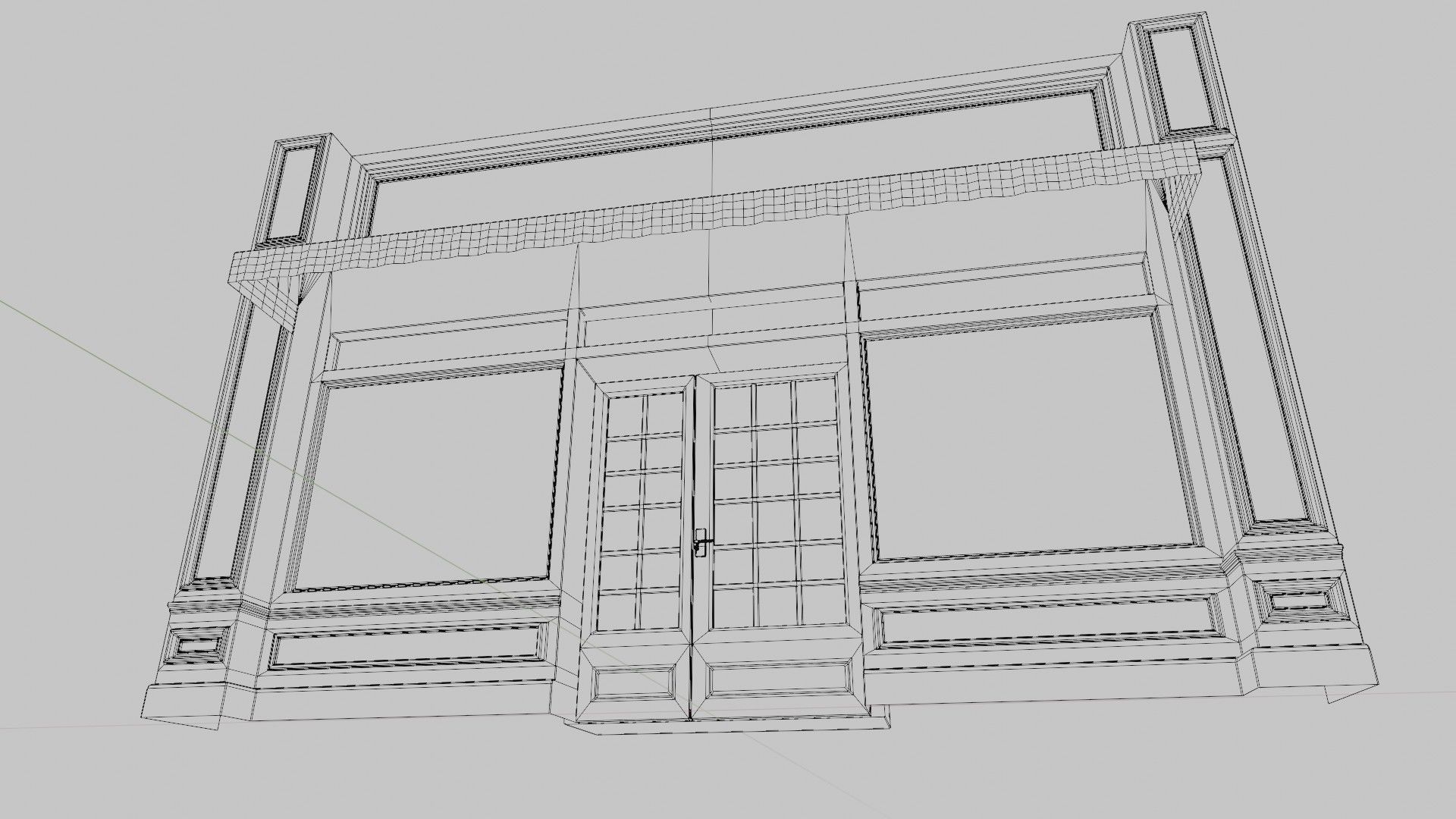 city shop front with 4k pbr textures Low-poly 3D model_14