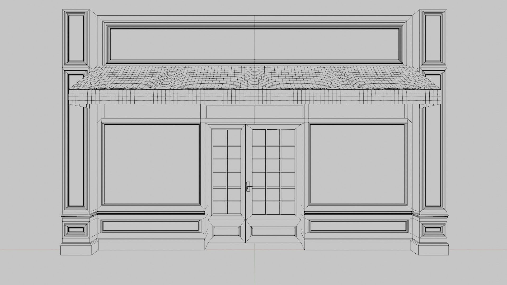 city shop front with 4k pbr textures Low-poly 3D model_11