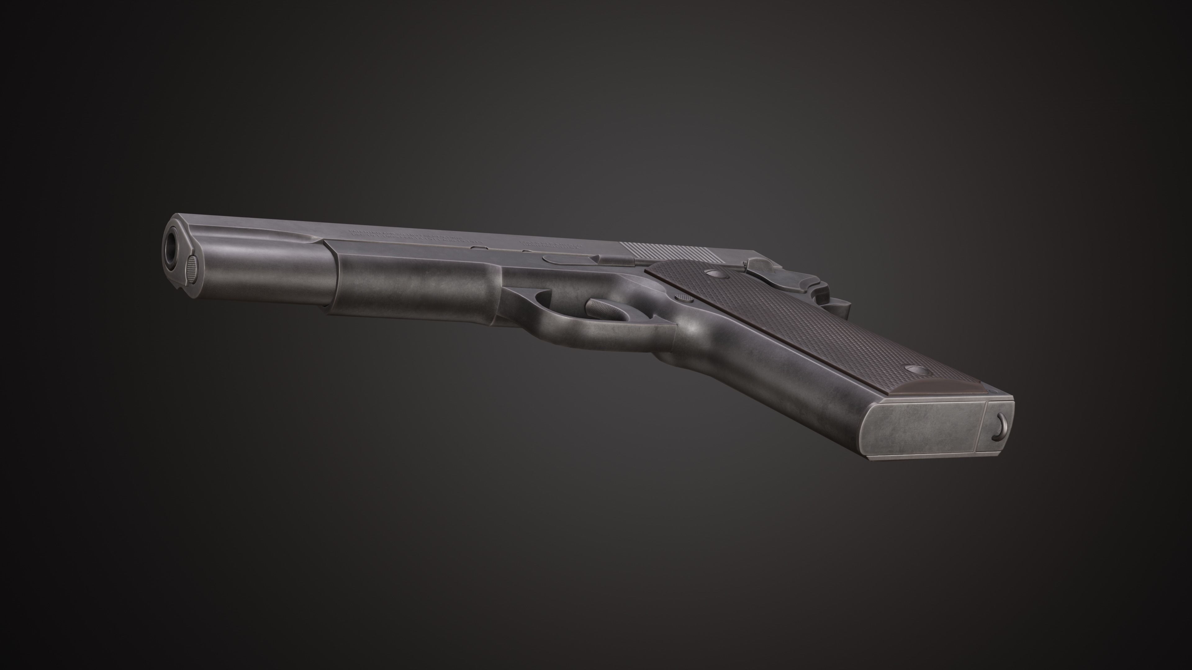 Colt 1911 Low-poly 3D model_3
