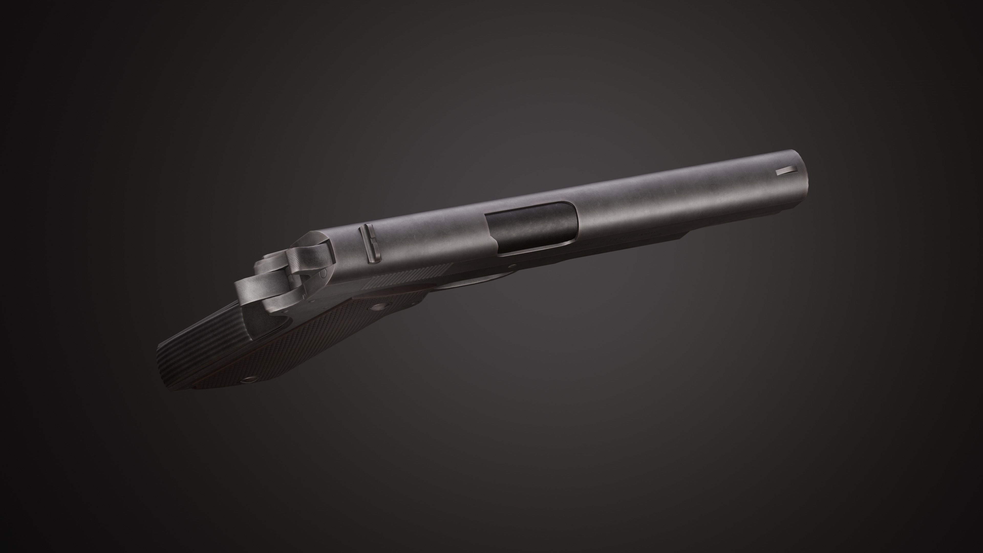 Colt 1911 Low-poly 3D model_4