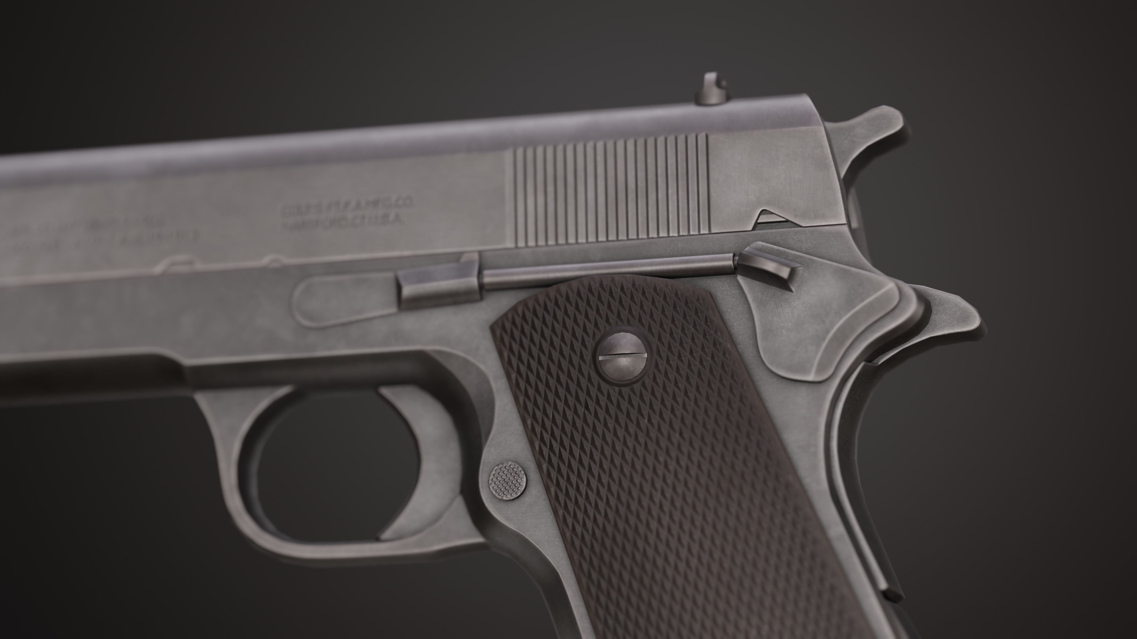 Colt 1911 Low-poly 3D model_9