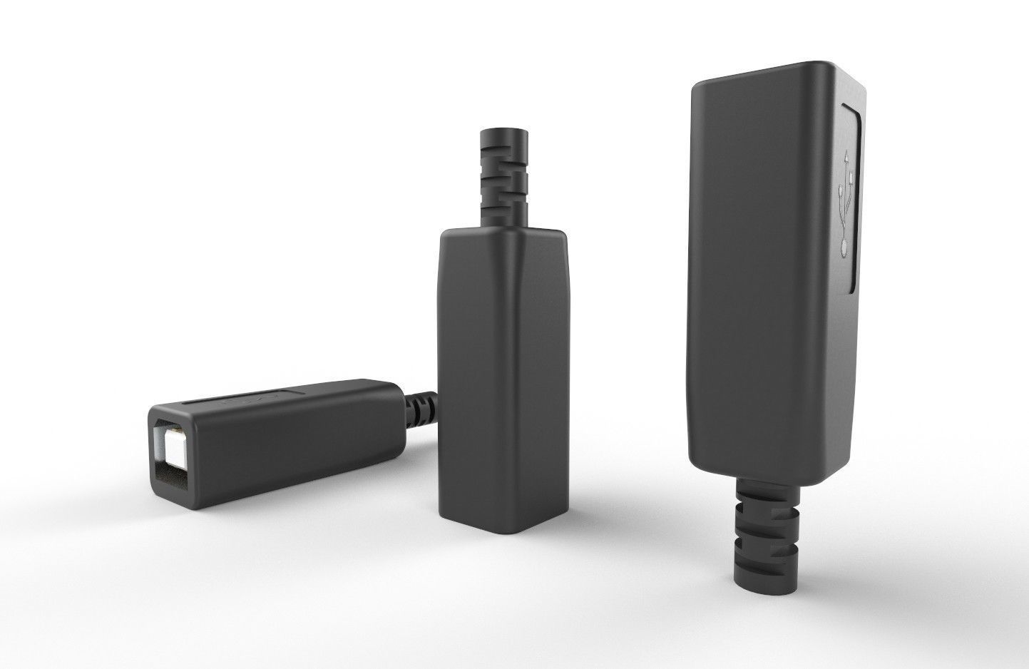 USB M10 Type B 20 Female Low-poly 3D model_22