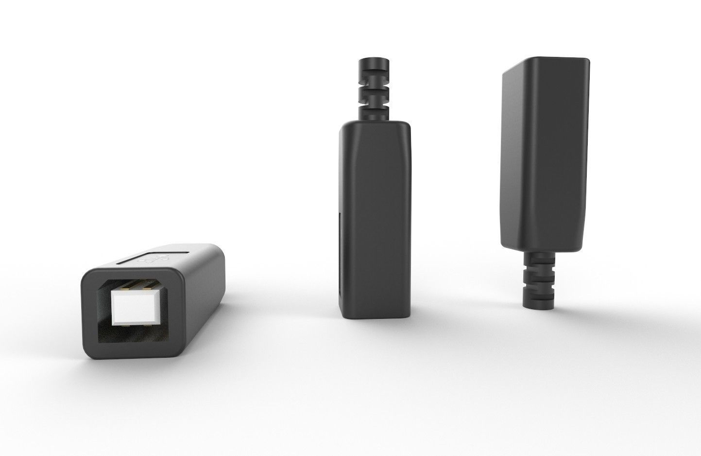 USB M10 Type B 20 Female Low-poly 3D model_21