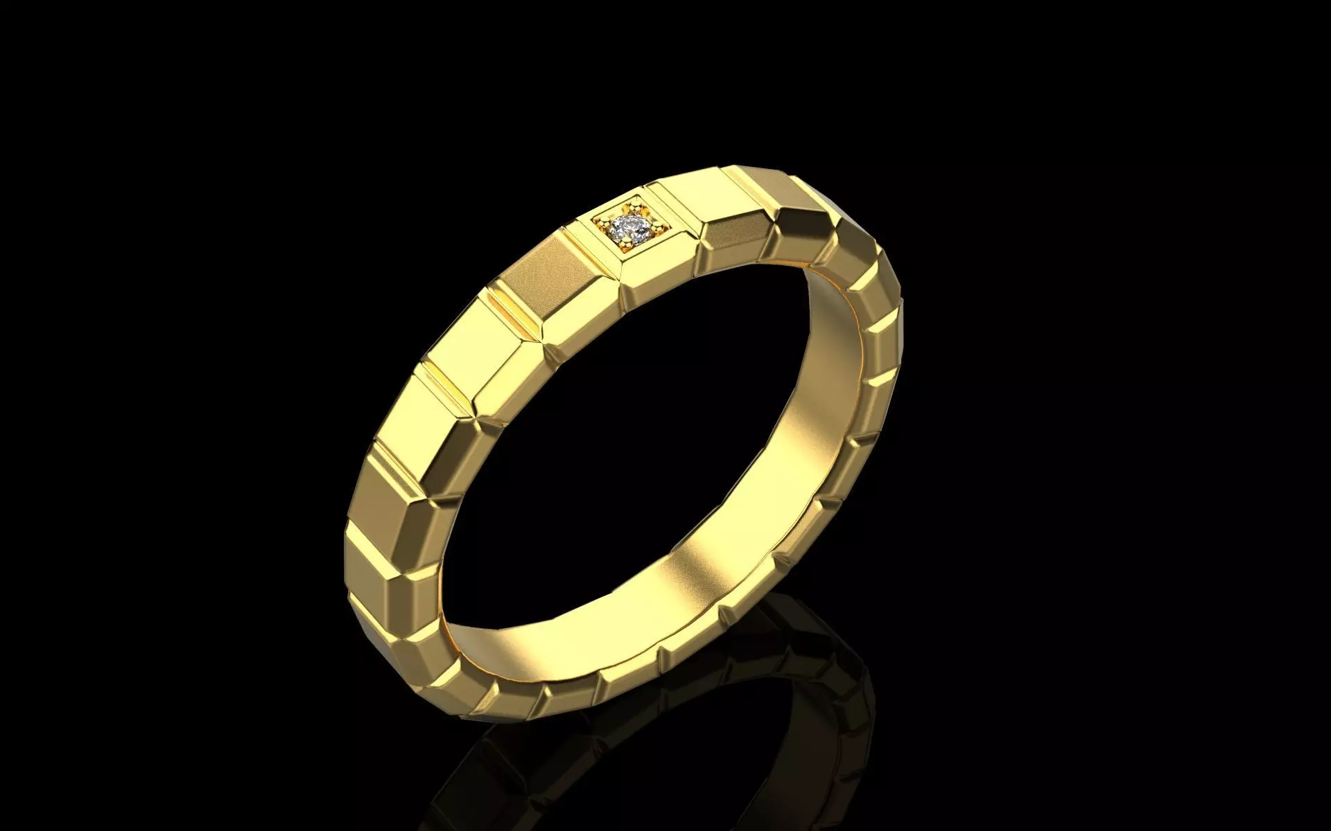 Chopard Ice Cube Ring 3d Model 3D print model_0