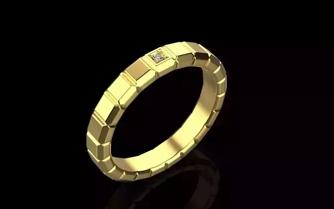 Chopard Ice Cube Ring 3d Model