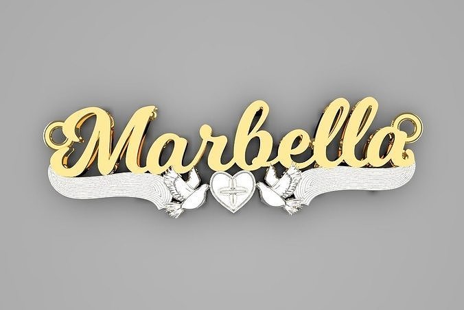 Marbella name plate 3D print model