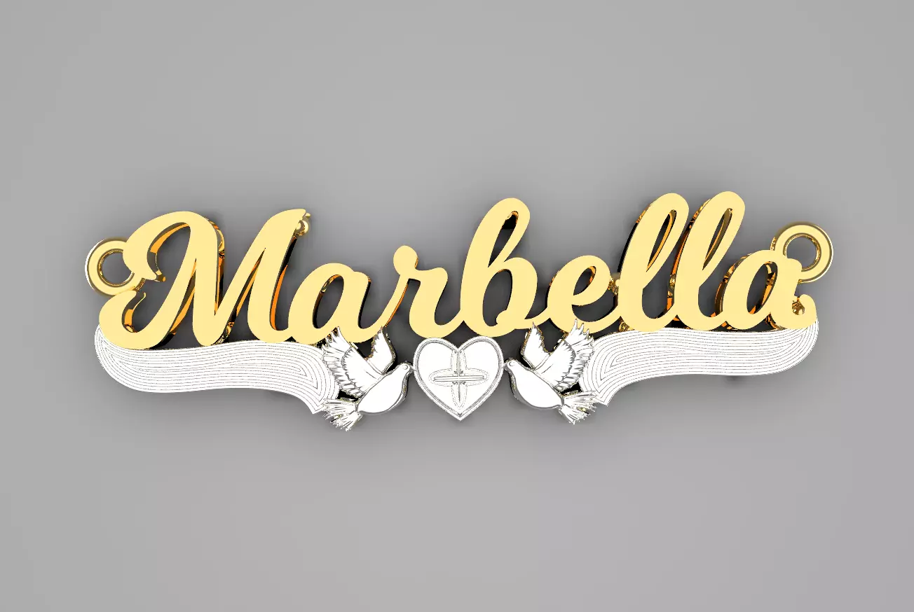 Marbella name plate 3D print model