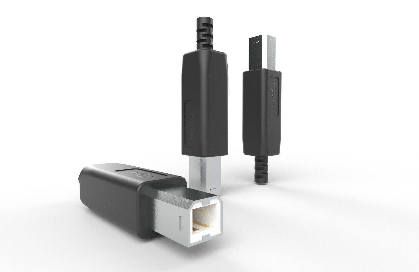 USB M11 Type B 20 Male Low-poly 3D model_20