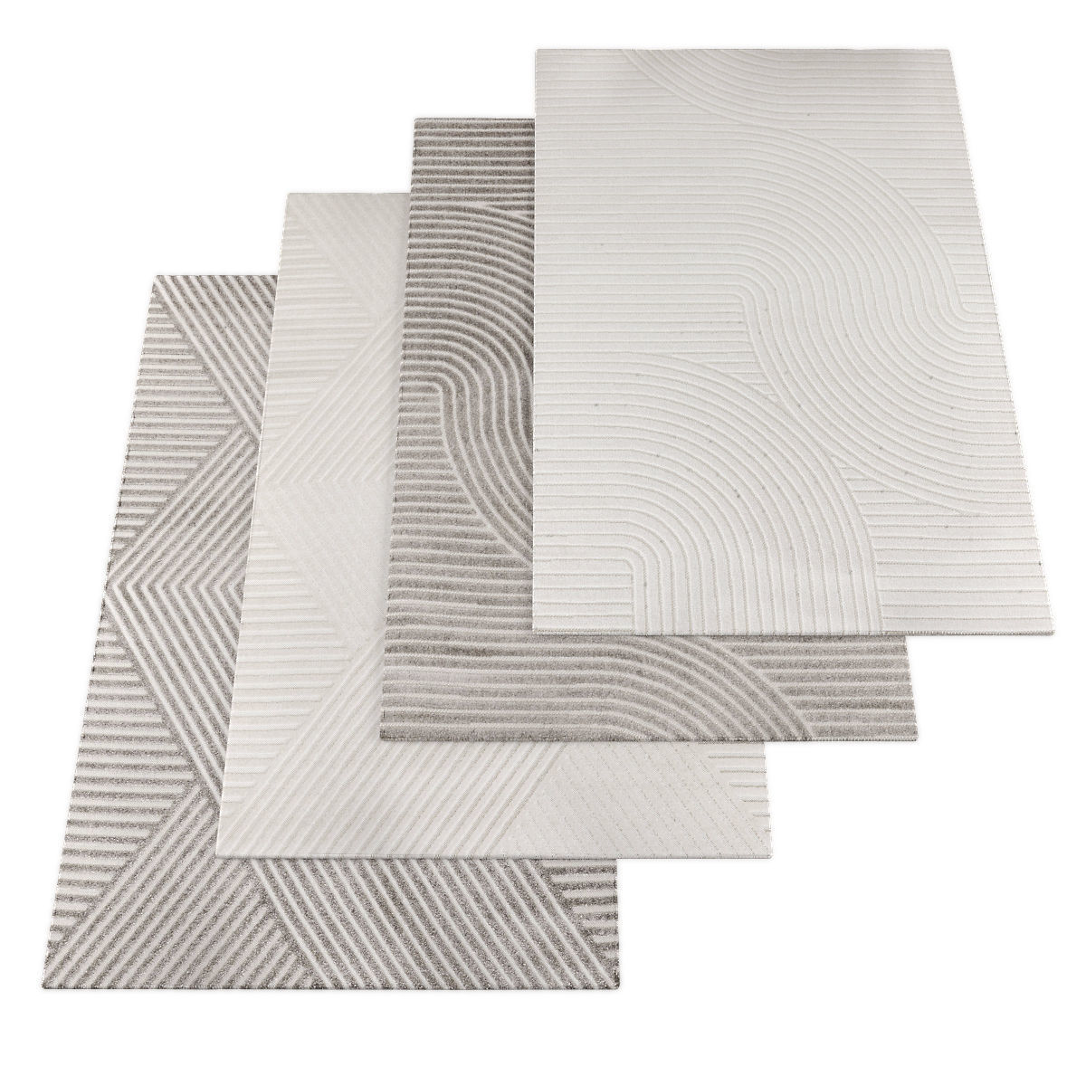 Rugs collection 296 Low-poly 3D model_3