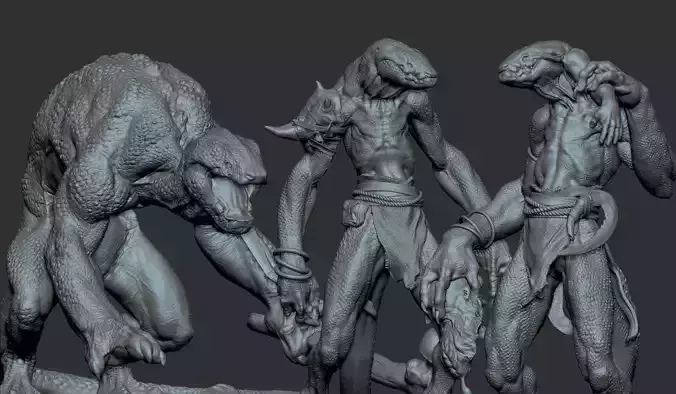 Lizardman Bundle 3D print model