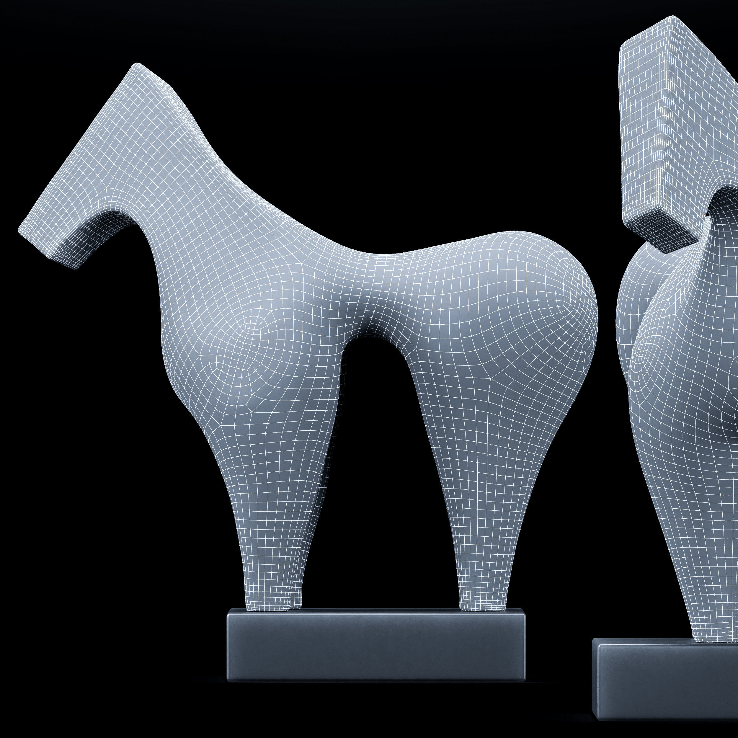 Sculptures of Abstraction Large Horse 2013 3D model_6