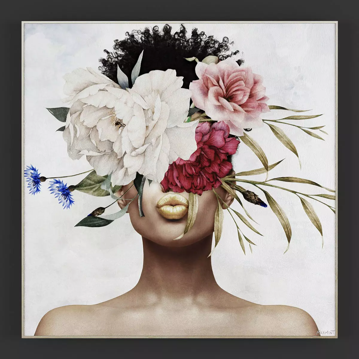 Pictures285 afro-american woman Low-poly 3D model_0