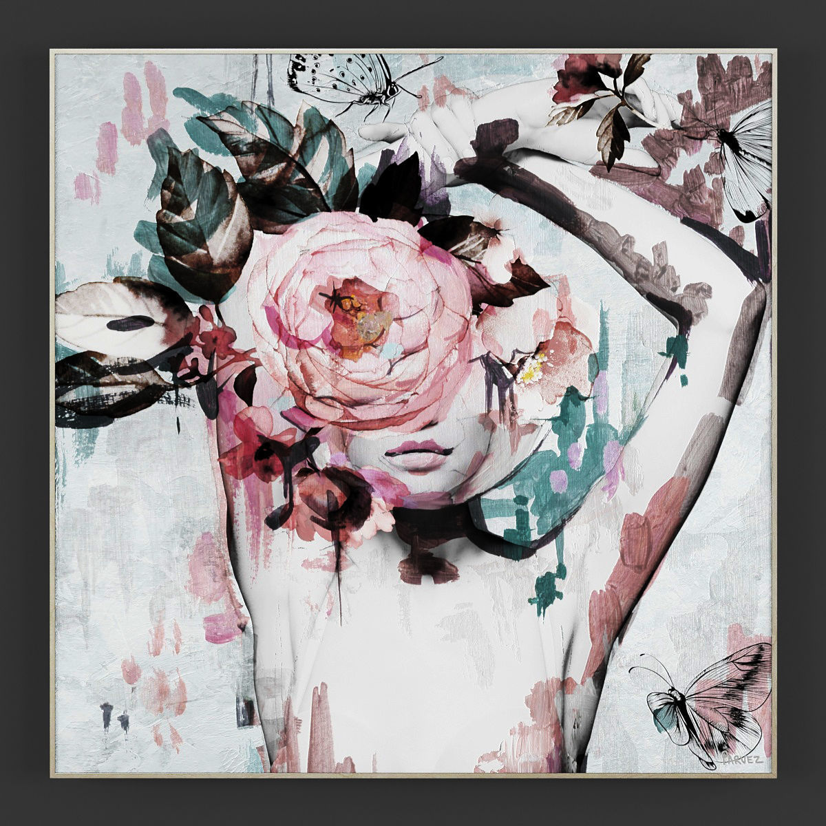 Pictures285 afro-american woman Low-poly 3D model_2