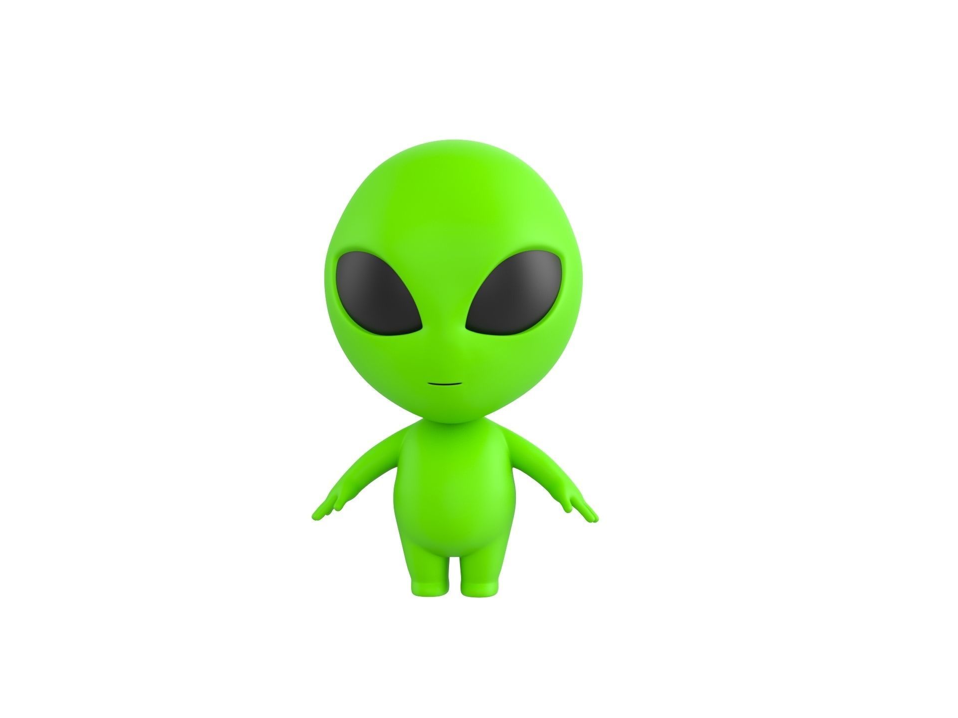 Character171 Rigged Alien 3D model_8