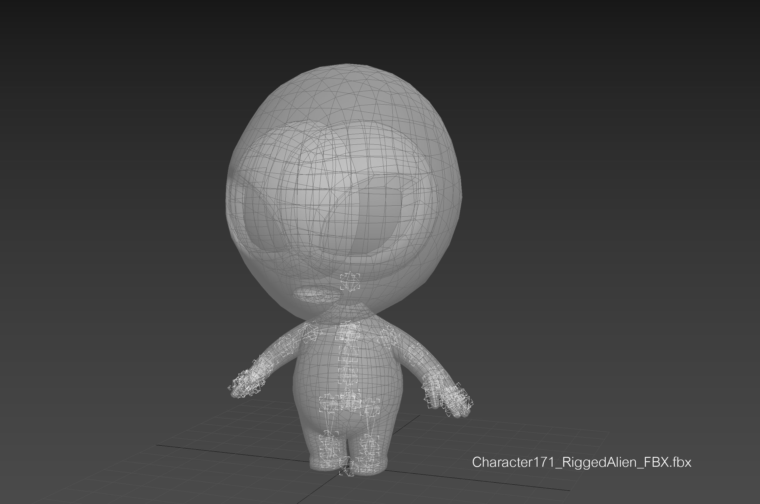 Character171 Rigged Alien 3D model_38