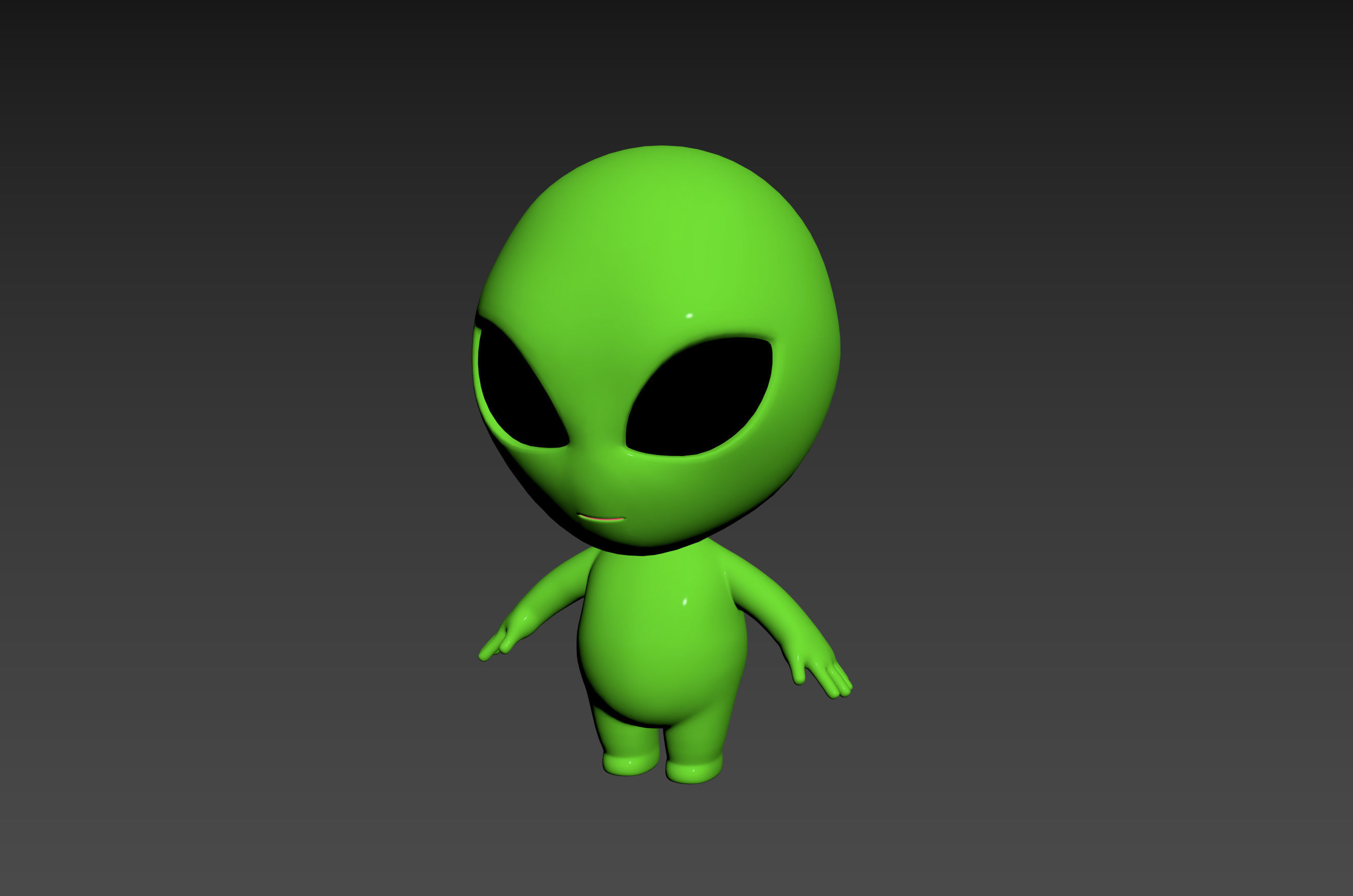 Character171 Rigged Alien 3D model_17