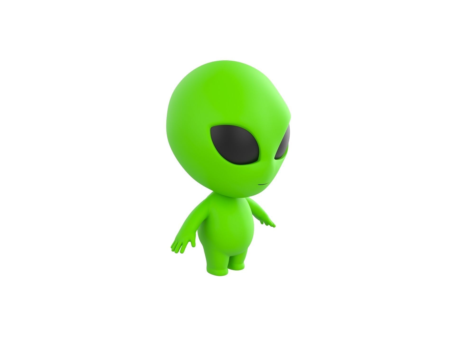 Character171 Rigged Alien 3D model_9