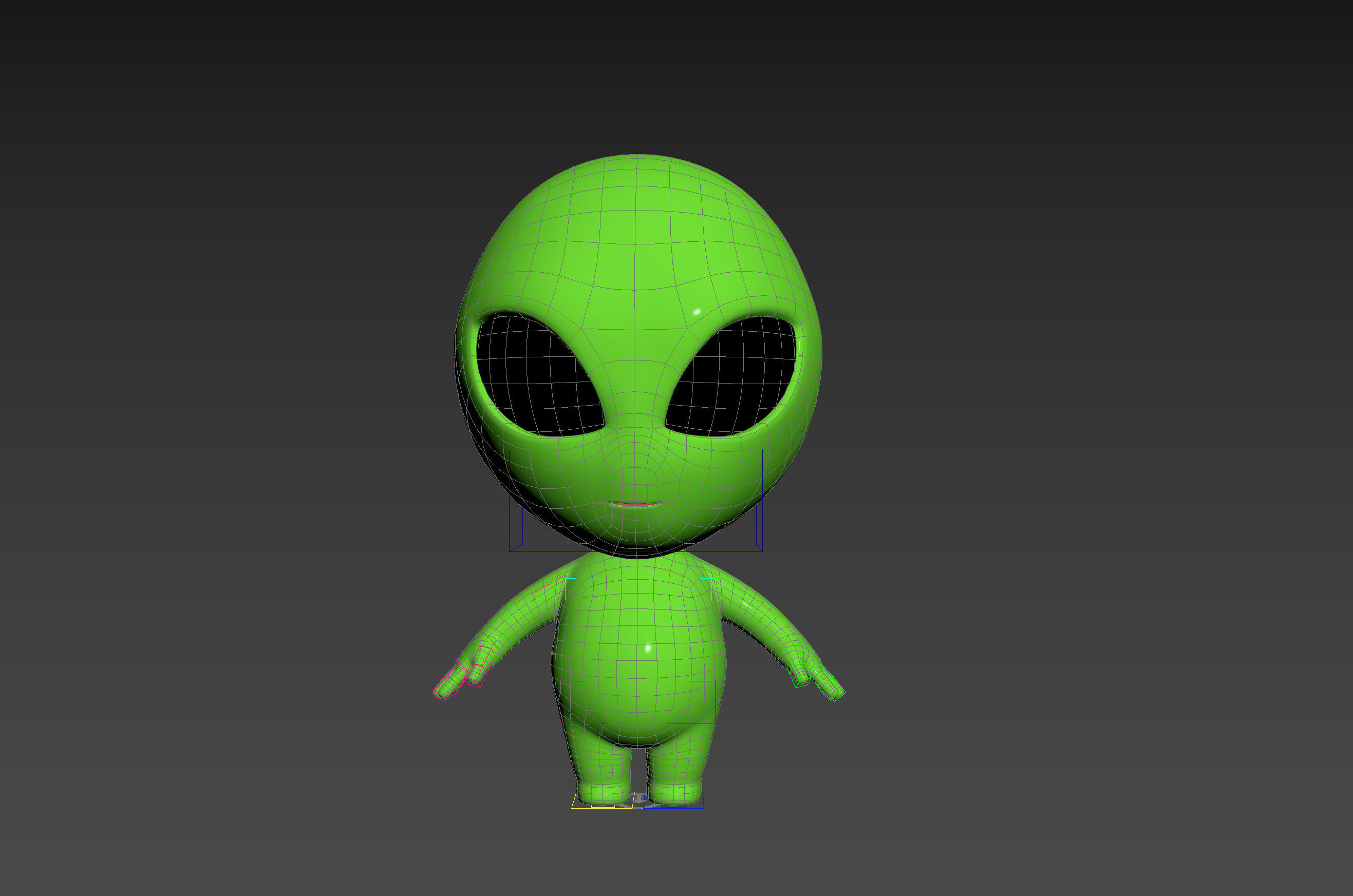 Character171 Rigged Alien 3D model_30