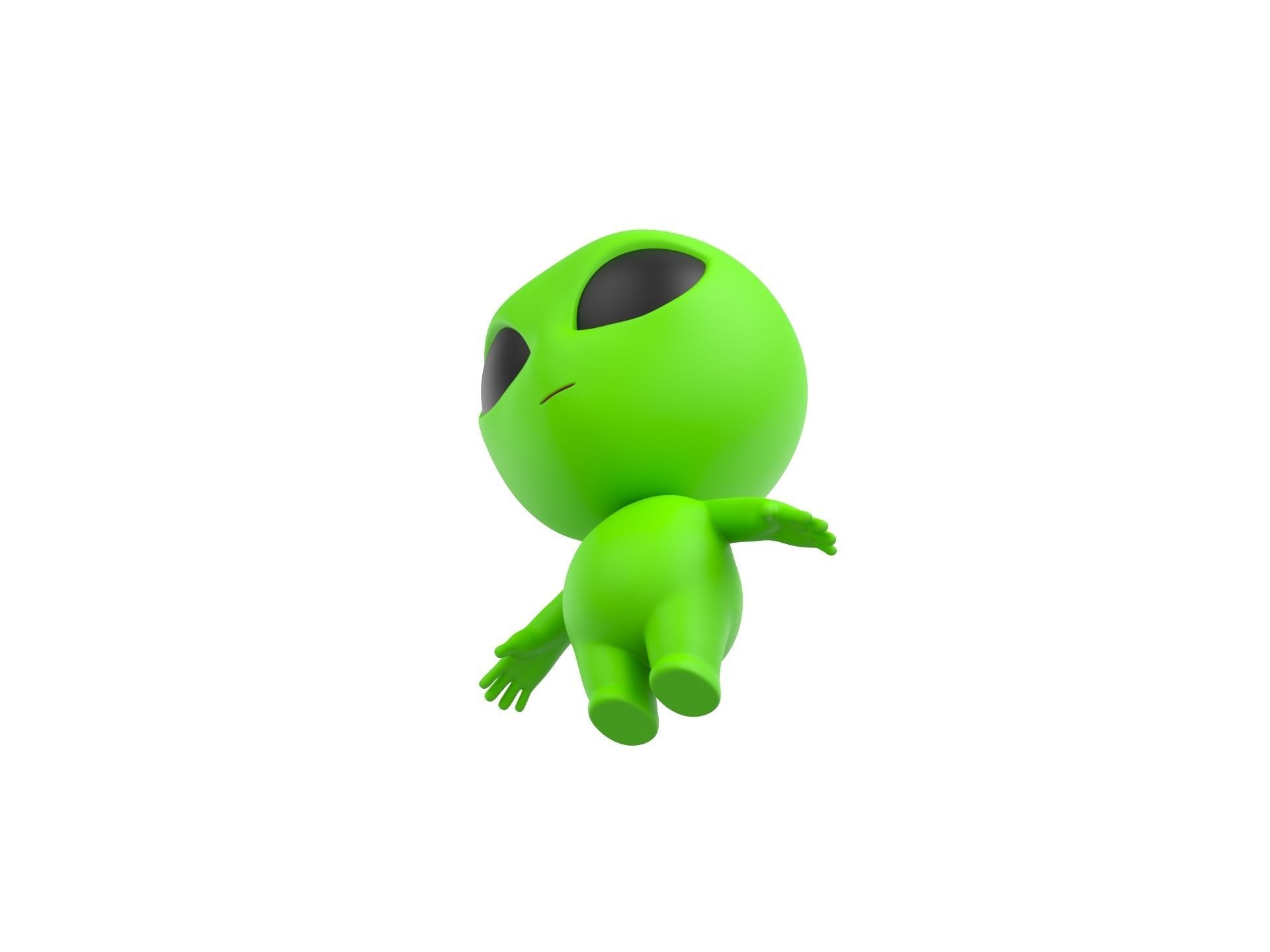Character171 Rigged Alien 3D model_14