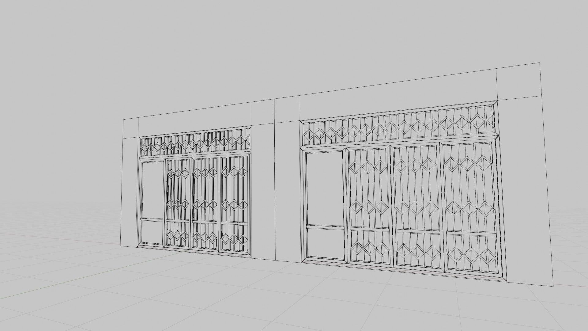 street shops with 3k pbr textures Low-poly 3D model_4