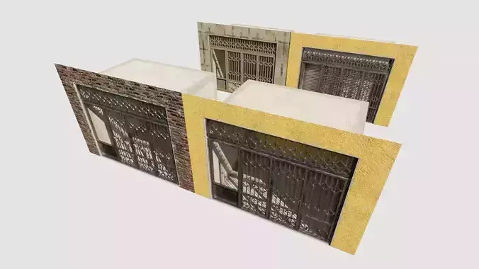 street shops with 3k pbr textures