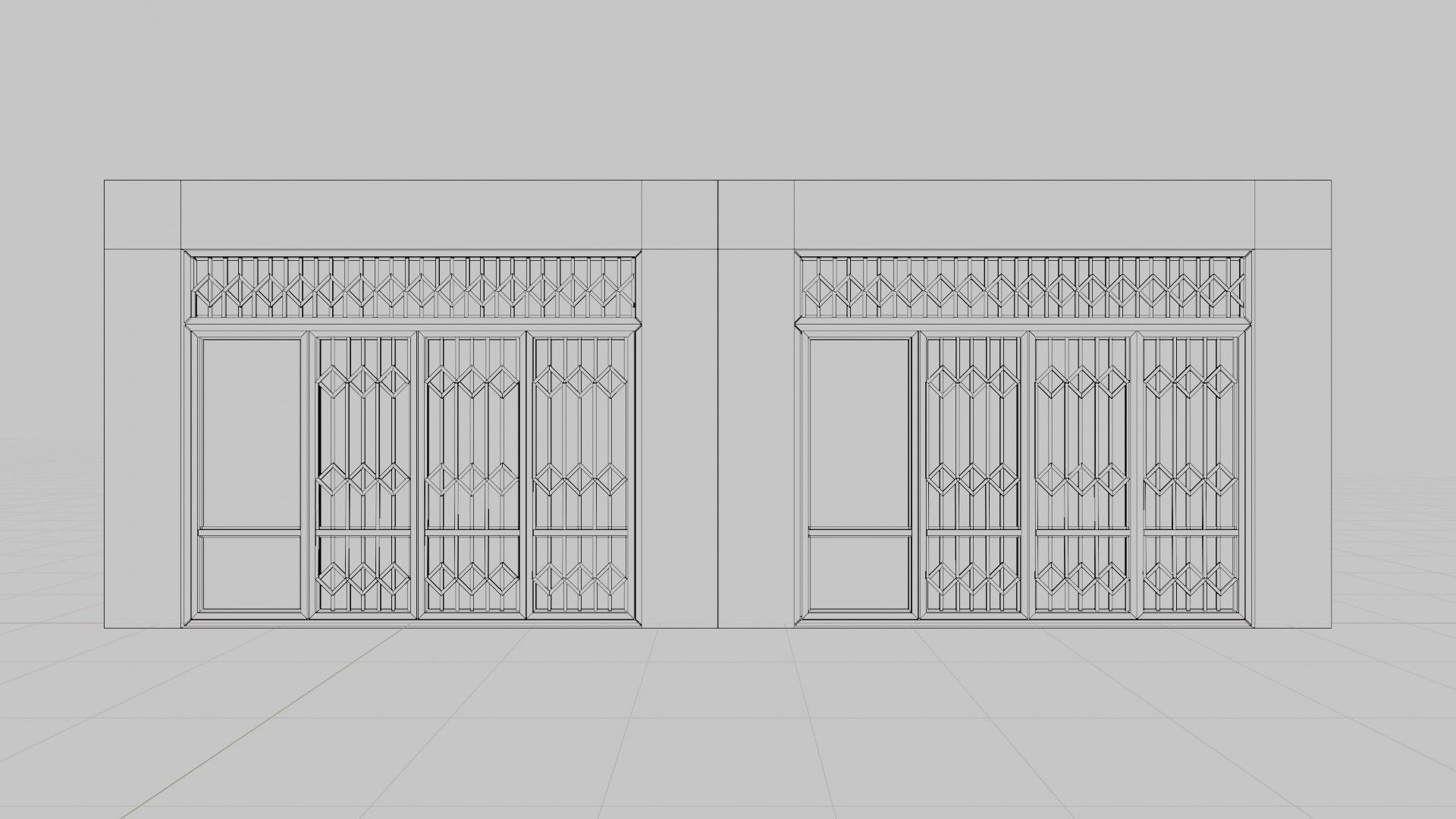 street shops with 3k pbr textures Low-poly 3D model_9