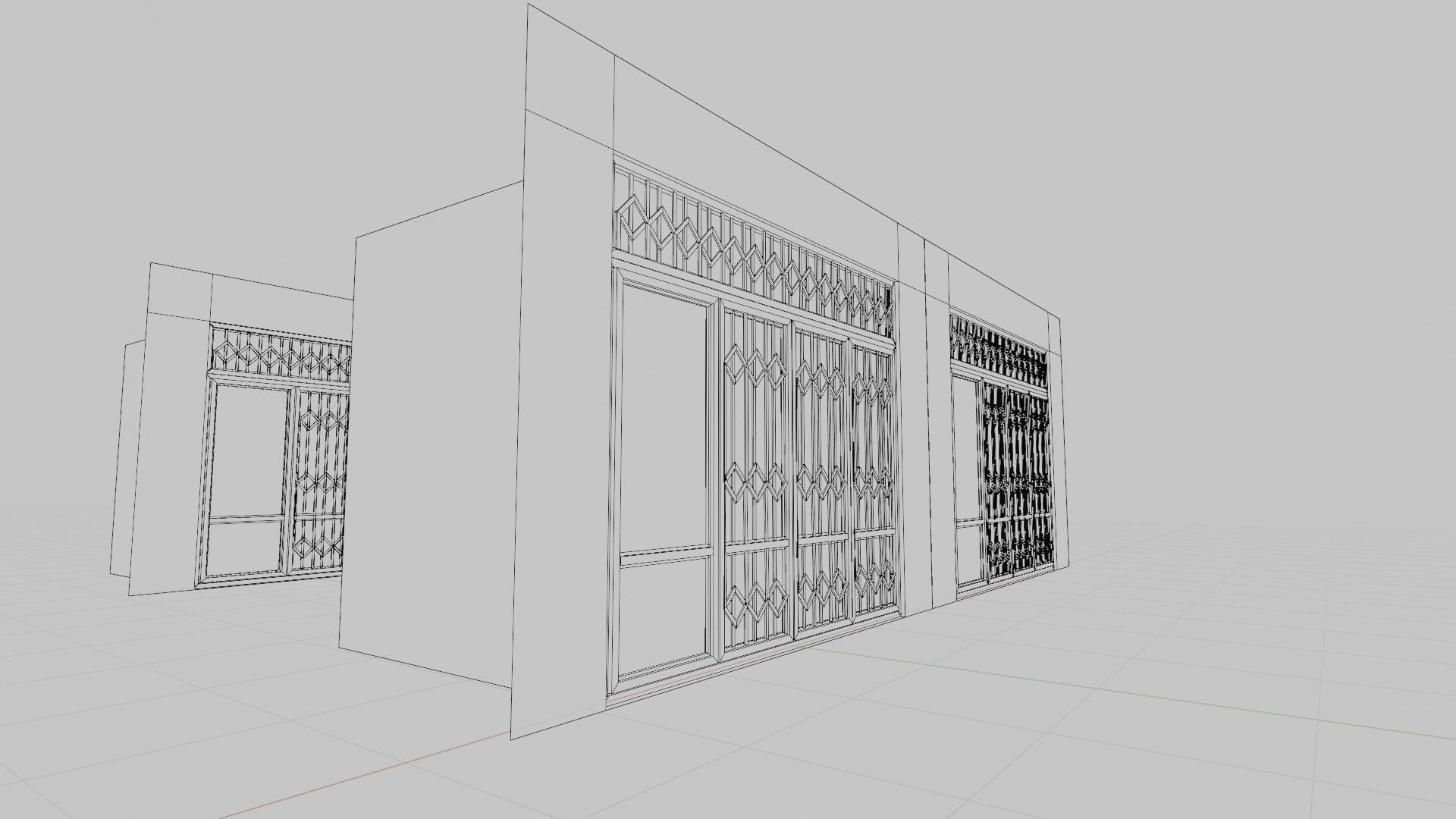 street shops with 3k pbr textures Low-poly 3D model_10