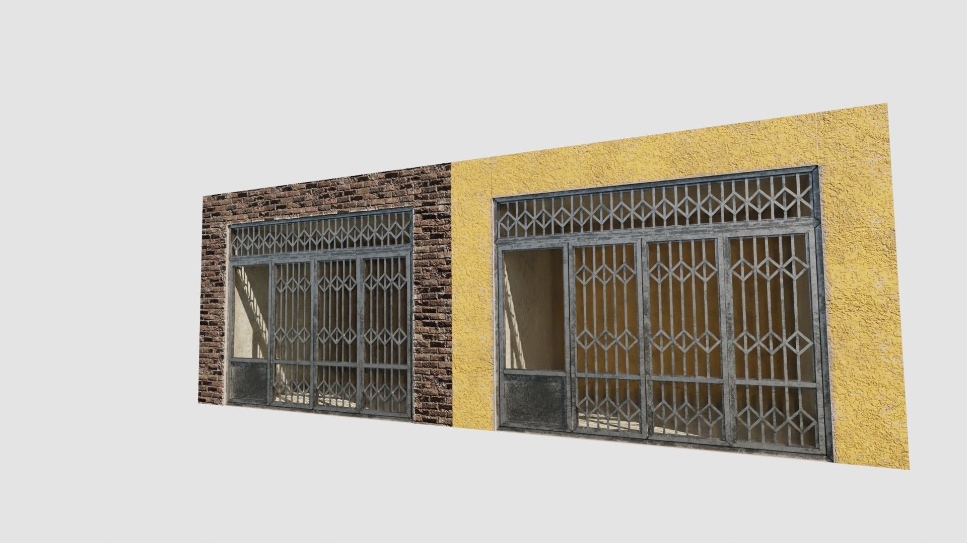 street shops with 3k pbr textures Low-poly 3D model_7