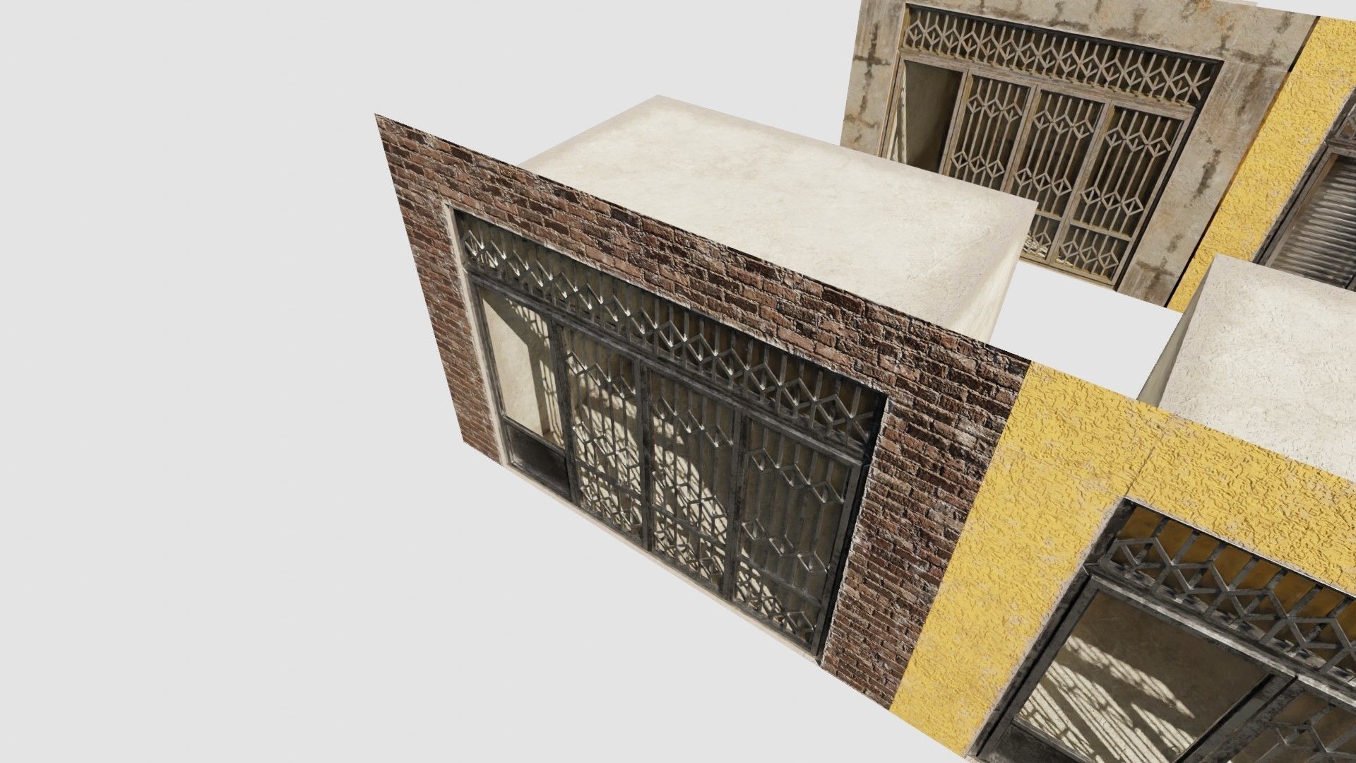 street shops with 3k pbr textures Low-poly 3D model_16