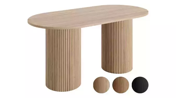 Farmhouse 63 Solid Wood Dining Table by Homary