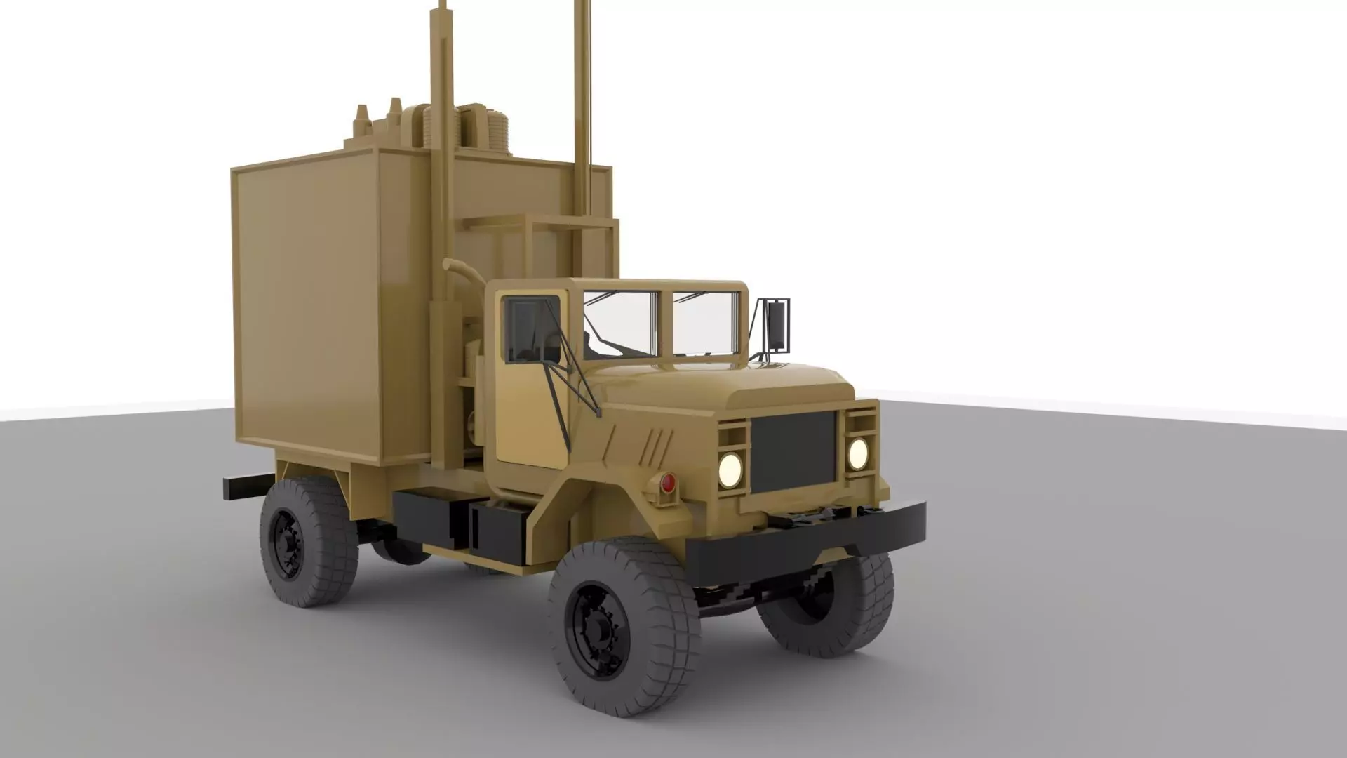 Military radar truck 3D model | CGTrader