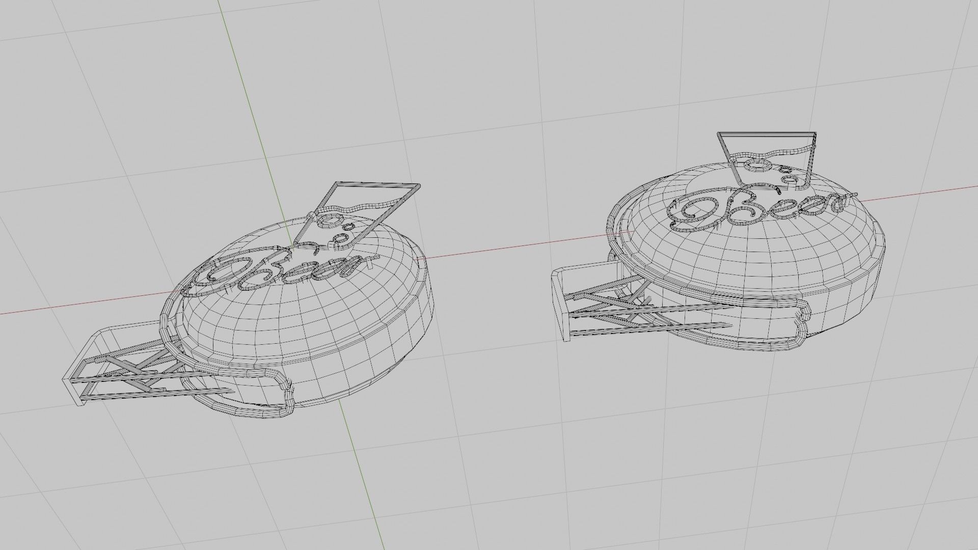 Bar Neon Sign with 4k clean and rusty pbr textures Low-poly 3D model_11