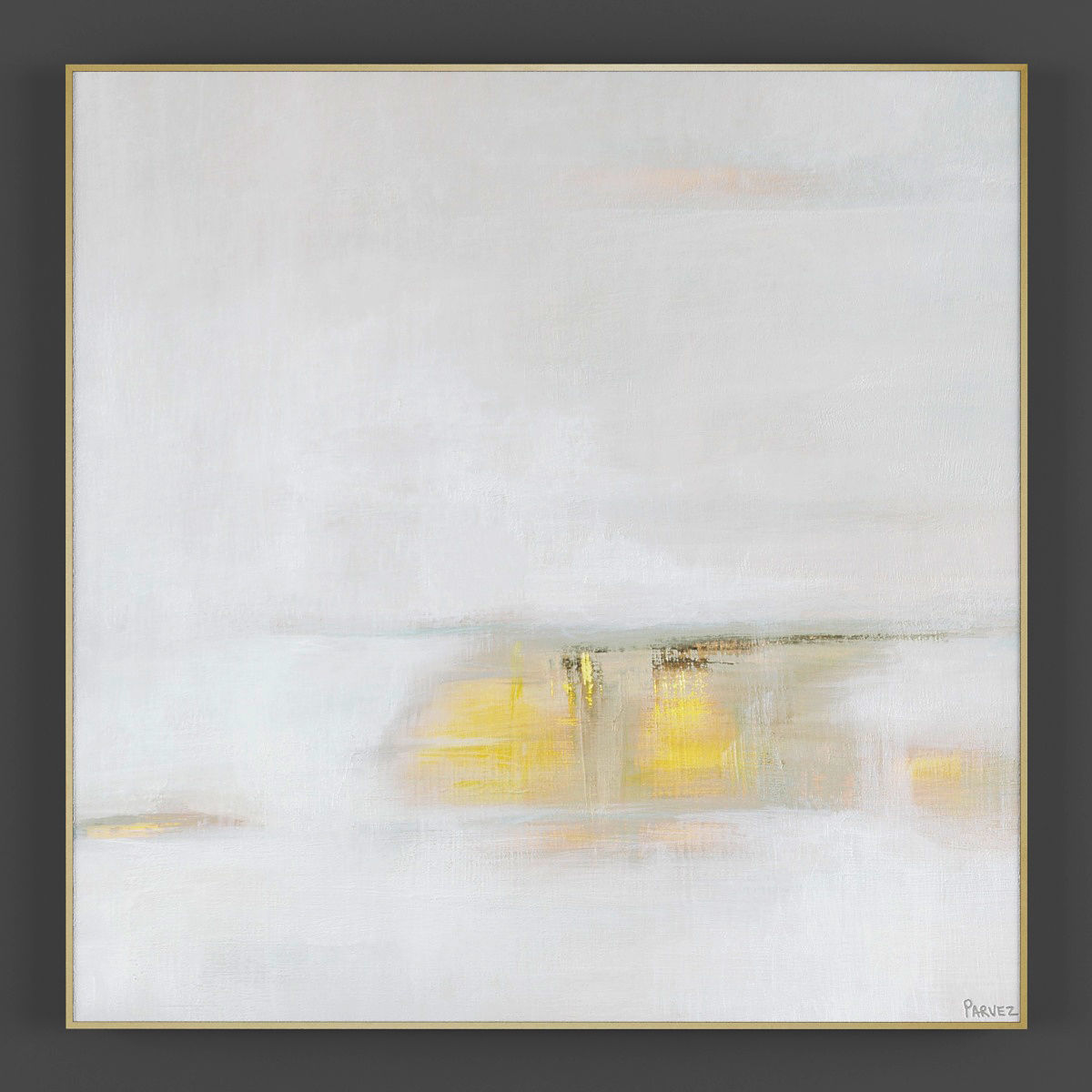 Pictures290 gold and abstract painting Low-poly 3D model_2