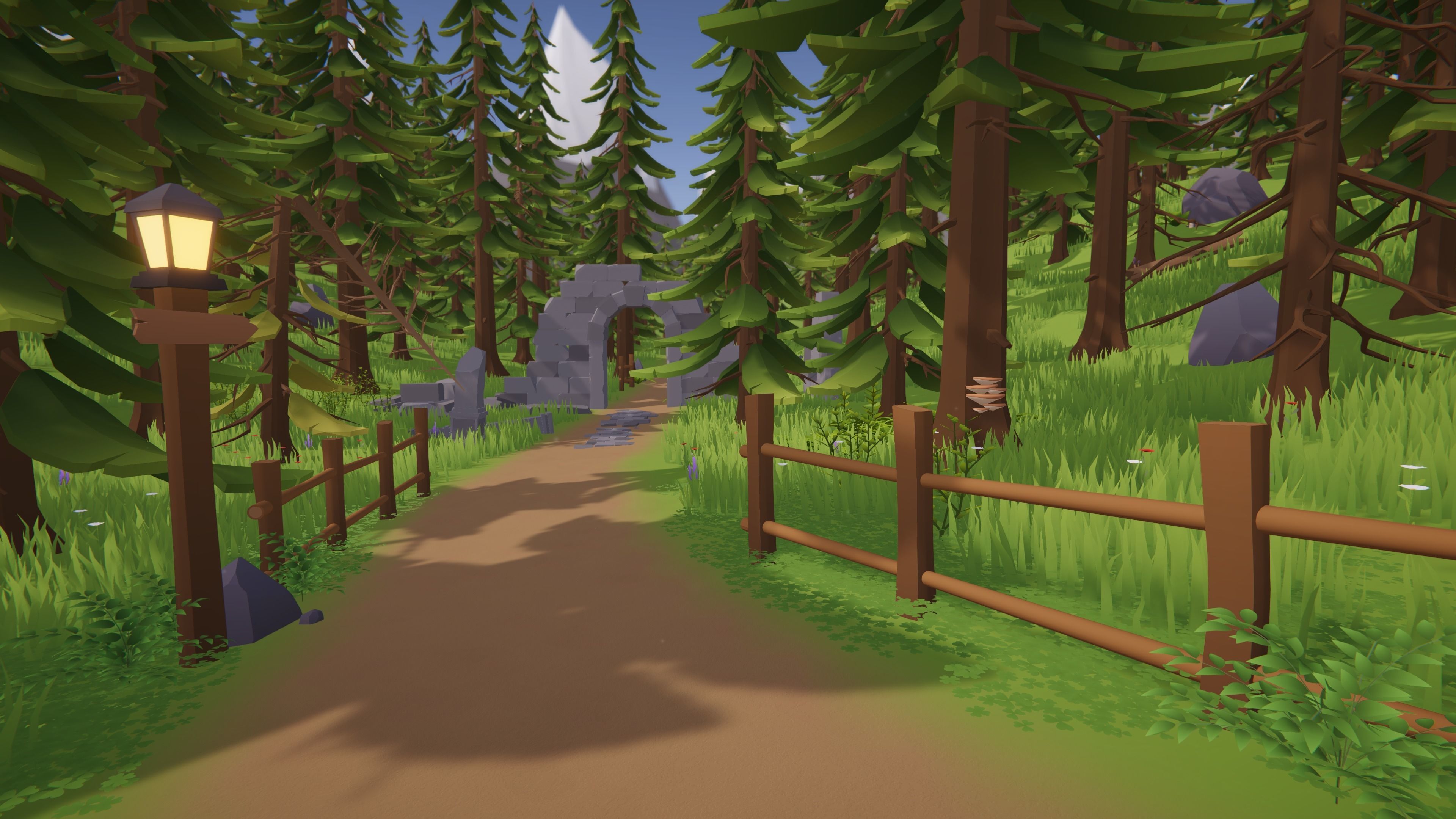 Low Poly Fantasy Forest - 3D Asset Low-poly 3D model_4