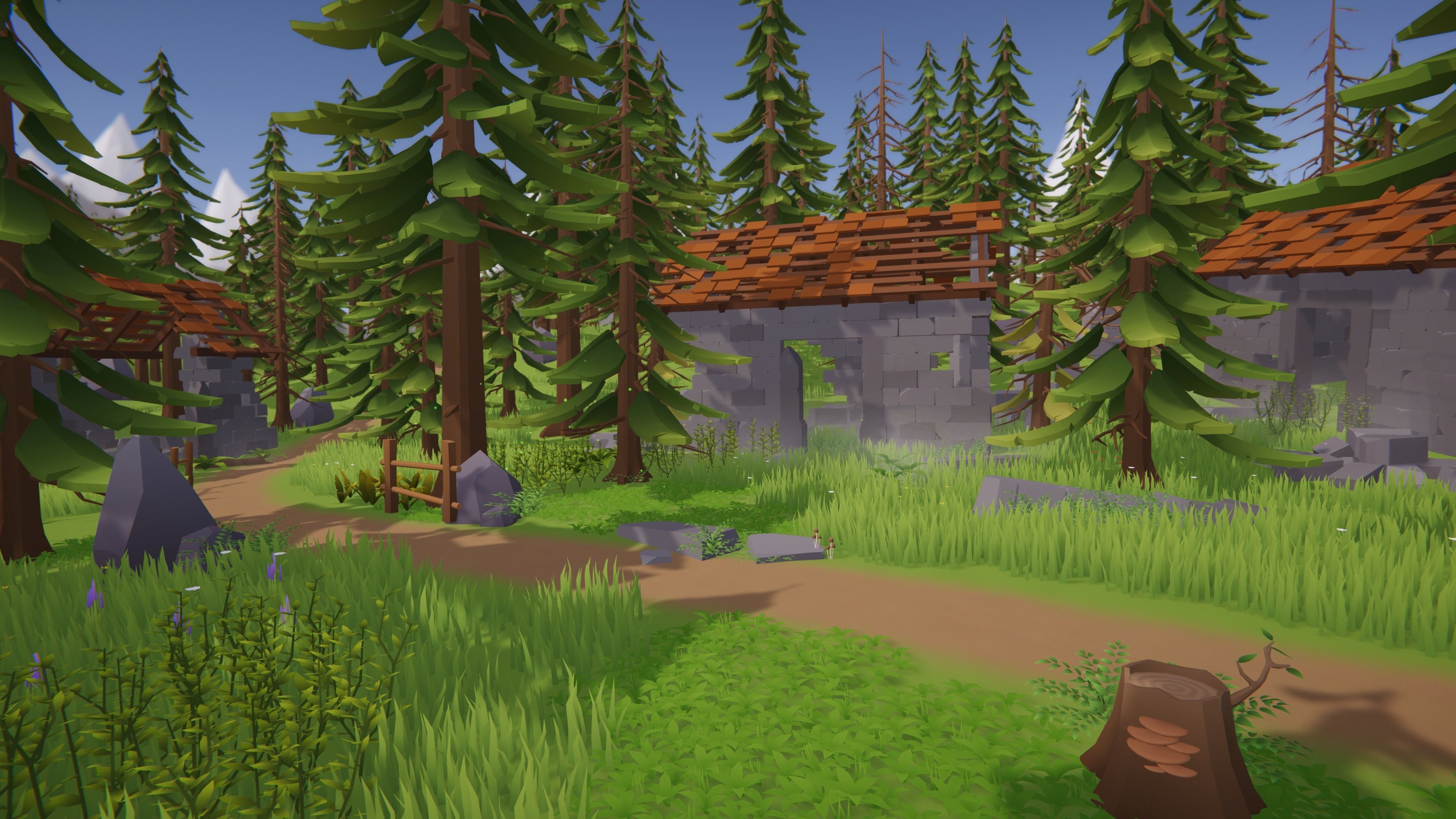 Low Poly Fantasy Forest - 3D Asset Low-poly 3D model_5