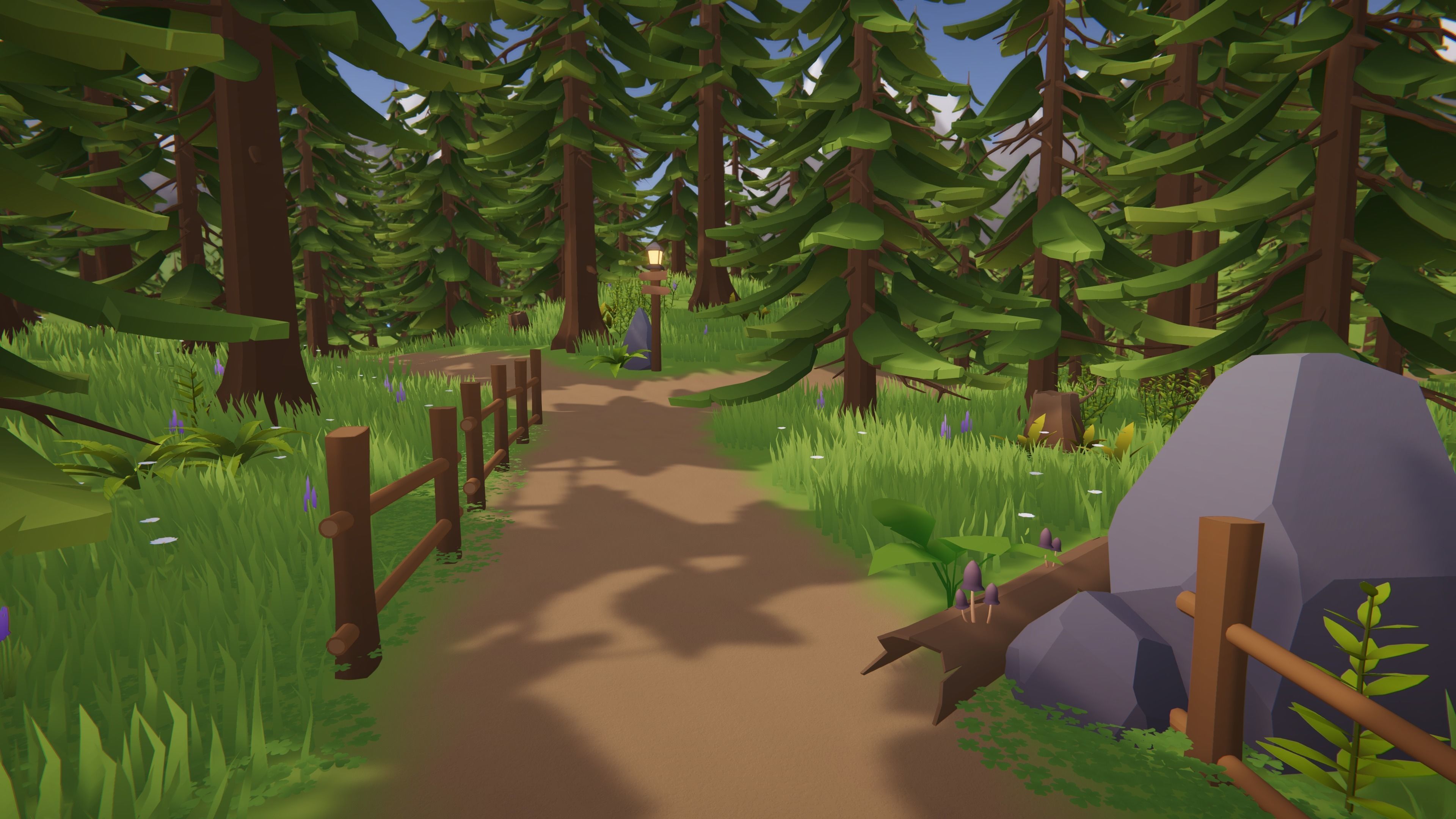 Low Poly Fantasy Forest - 3D Asset Low-poly 3D model_8