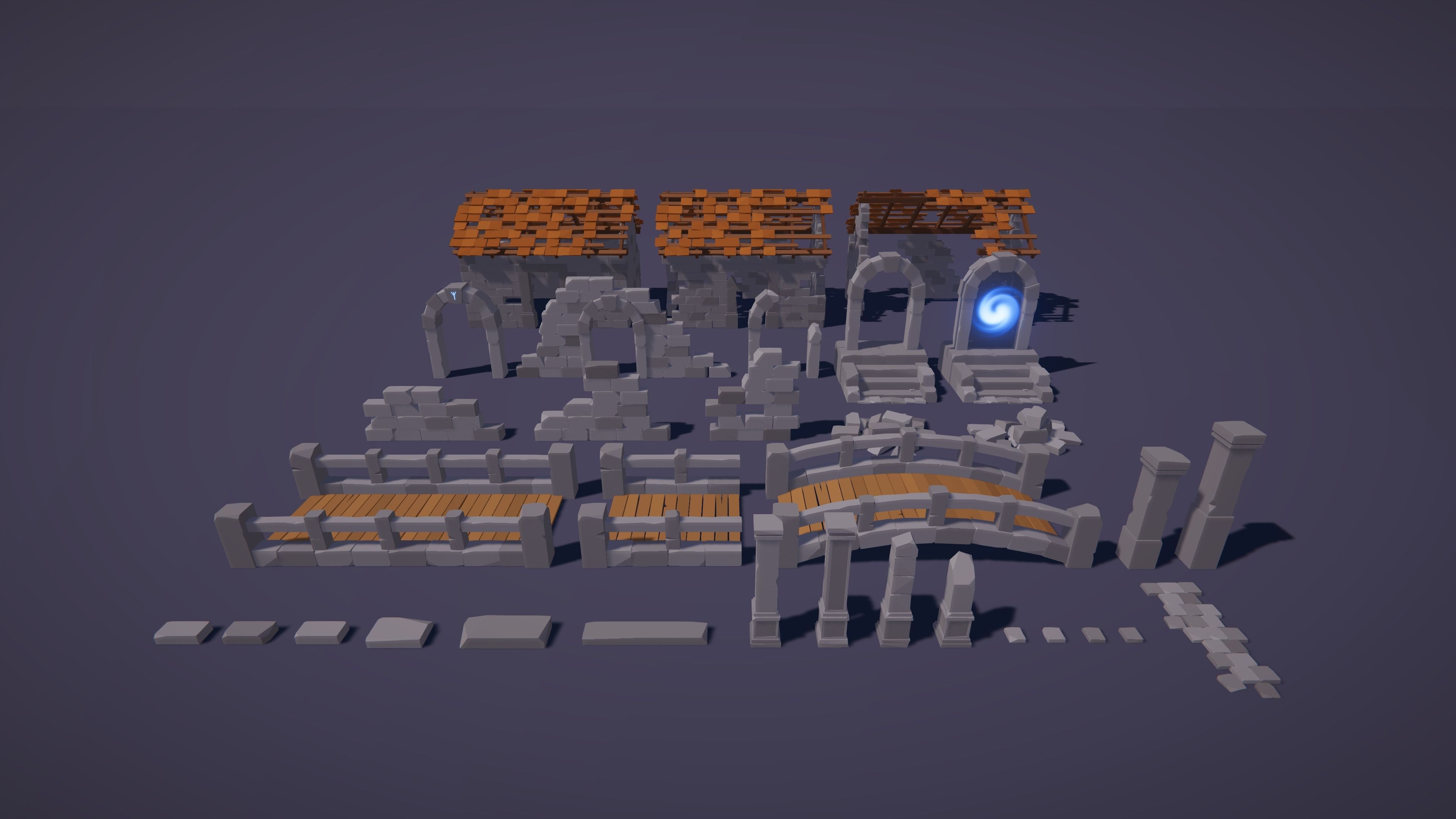 Low Poly Fantasy Forest - 3D Asset Low-poly 3D model_10