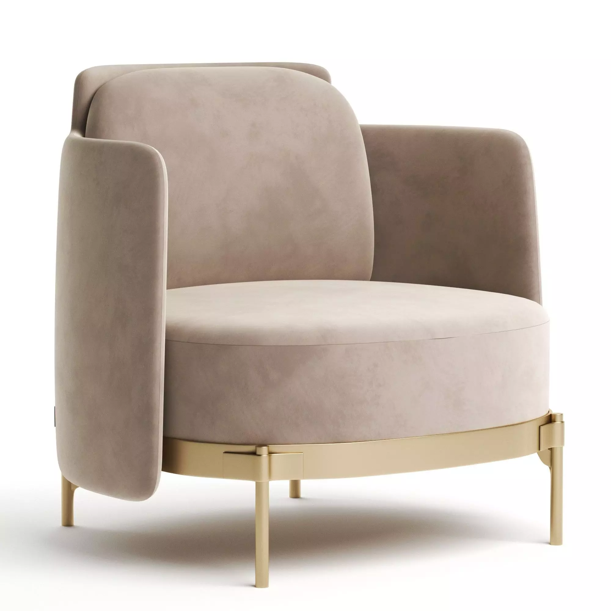 Minotti TAPE Armchair 3D model_0