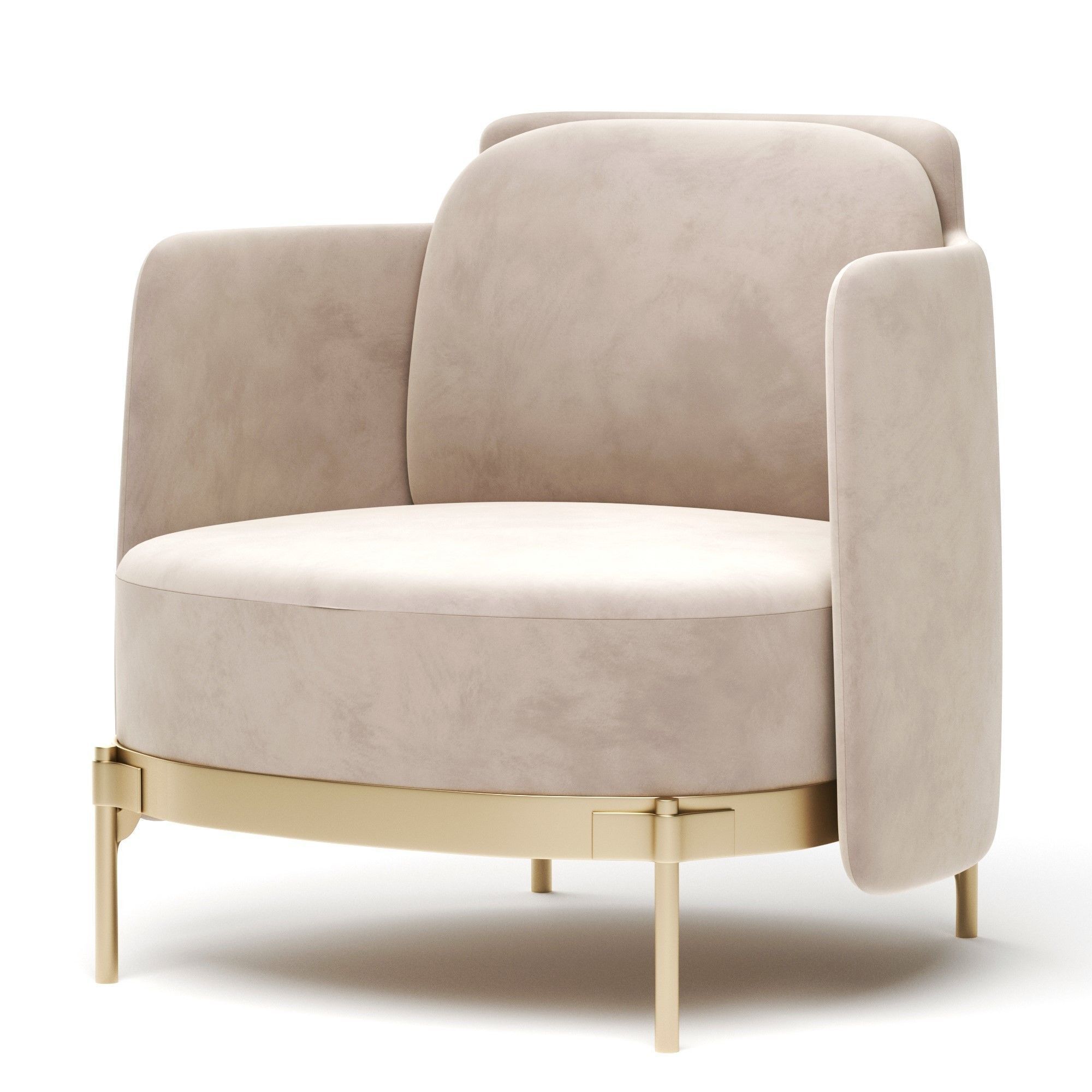 Minotti TAPE Armchair 3D model_2