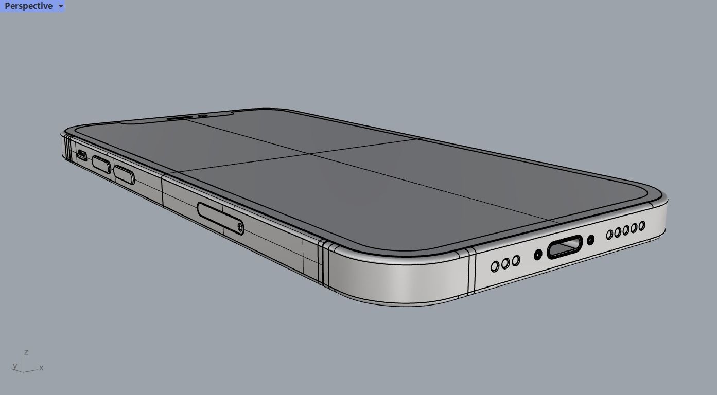 Blue iphone13 mini 3D Model 3D print model_10