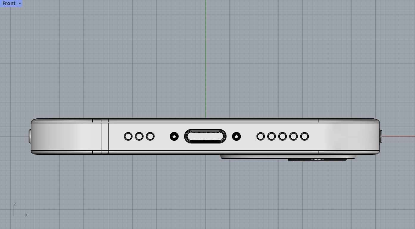 Blue iphone13 mini 3D Model 3D print model_11