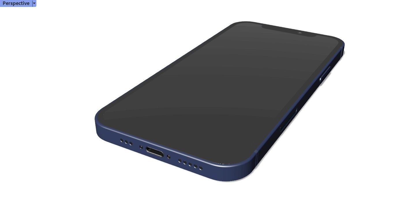 Blue iphone13 mini 3D Model 3D print model_3