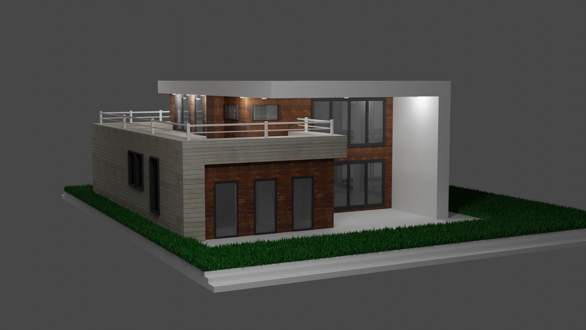 modern house  3D model_4