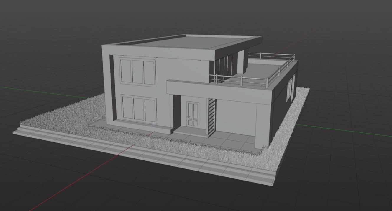 modern house  3D model_1