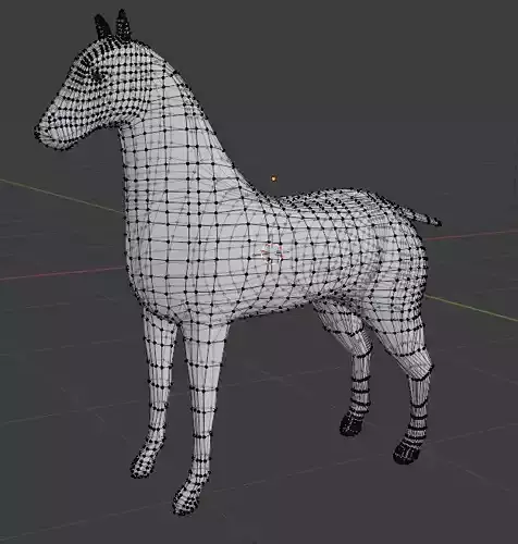 Low poly horse for game