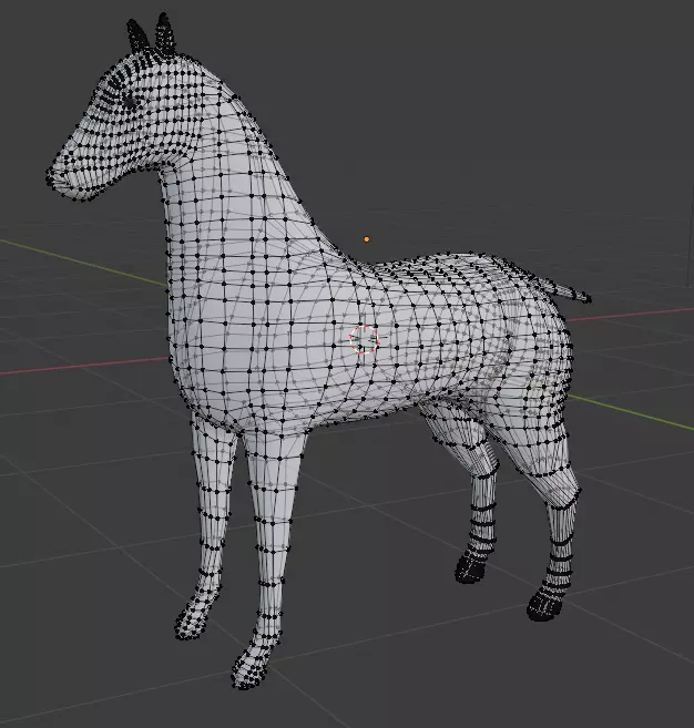 Low poly horse for game Free low-poly 3D model_0