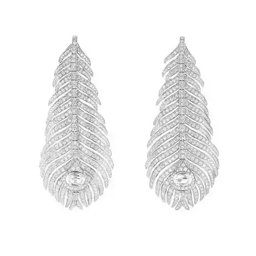 Peacock Feather Flexible Earrings