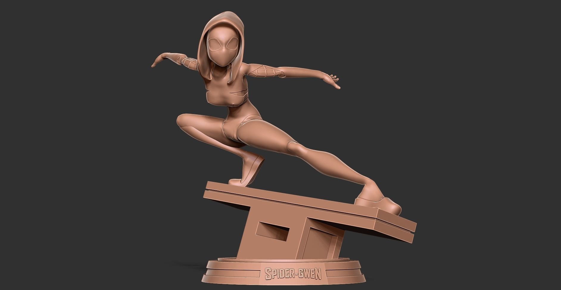 Spider-Gwen Fanart 3D print model_7